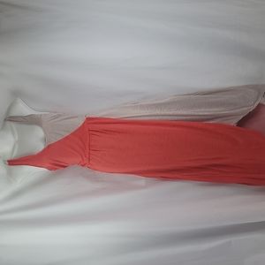 The Addison Story orange and gray hi-low maxi summer dress XS